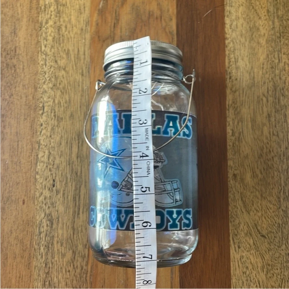 Dallas Cowboys Glass Light-Up Mason Jar